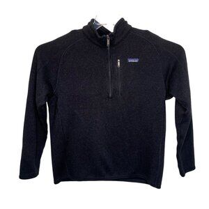 Patagonia Large Black Half-Zip Fleece Pullover - Warm & Cozy 52a